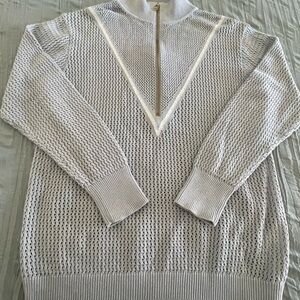 Varley Light Gray Cowl Neck Sweater